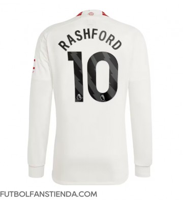 Manchester United Marcus Rashford #10 Tercera Equipación 2023-24 Manga Larga
